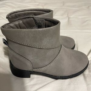 Gray toddler booties